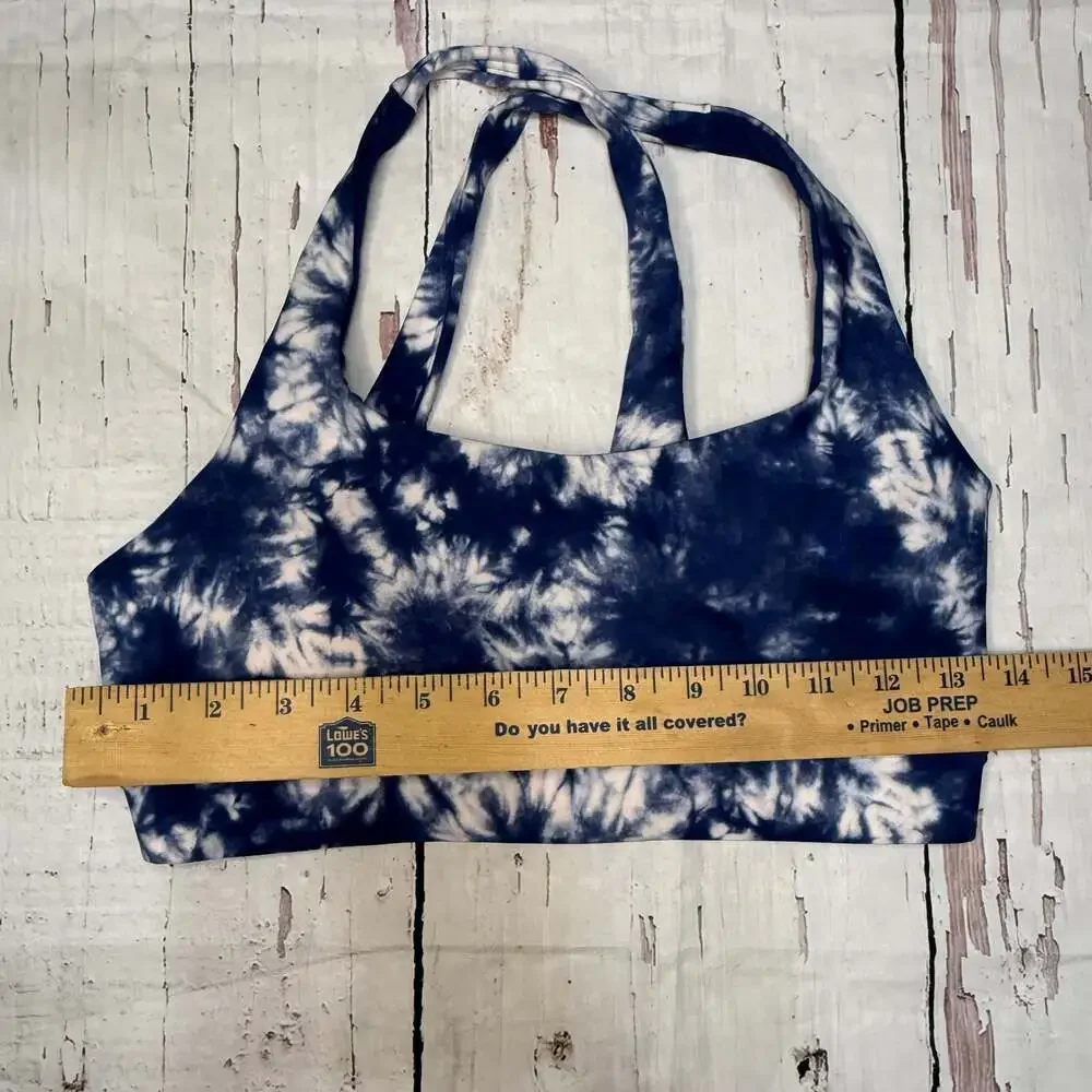 Gap GAPFit Medium Impact Crossback Sports Bra,‎ Blue White, Women's Size XS